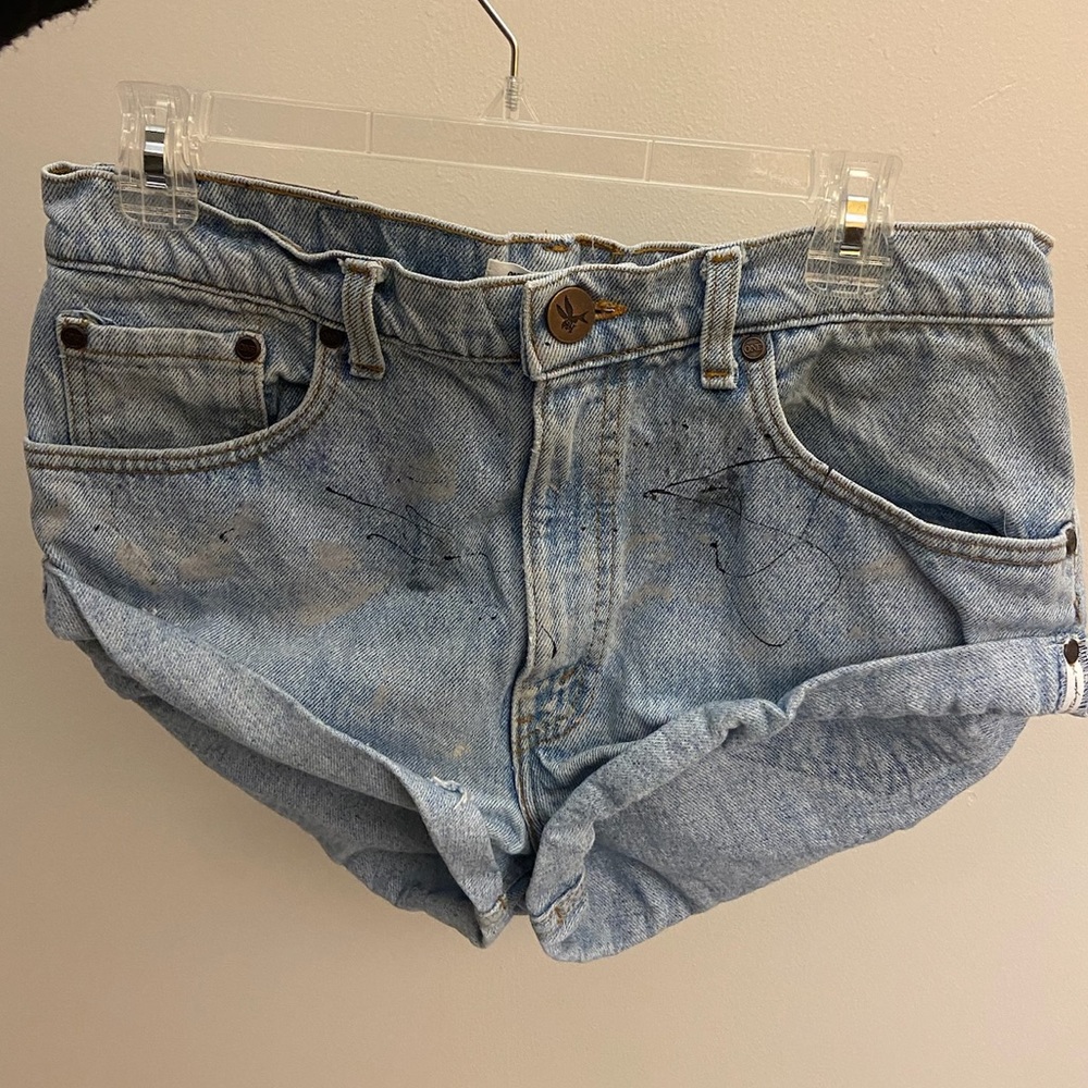 ONE X ONE TEASPOON VINTAGE BANDIT Jean shorts with color detailing